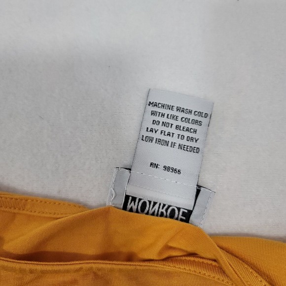 Monroe And Main Plus Size Midi Dress Size 1X Yellow  3/4 Sleeve - Picture 5 of 5